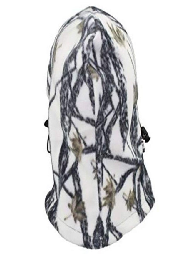 homeemoh Camo Protective Balaclava Fleece Hunting Face Mask Winter Warm Balaclava Hat Cold Weather Hood Cap for Outdoor Sports (White) - Image 4